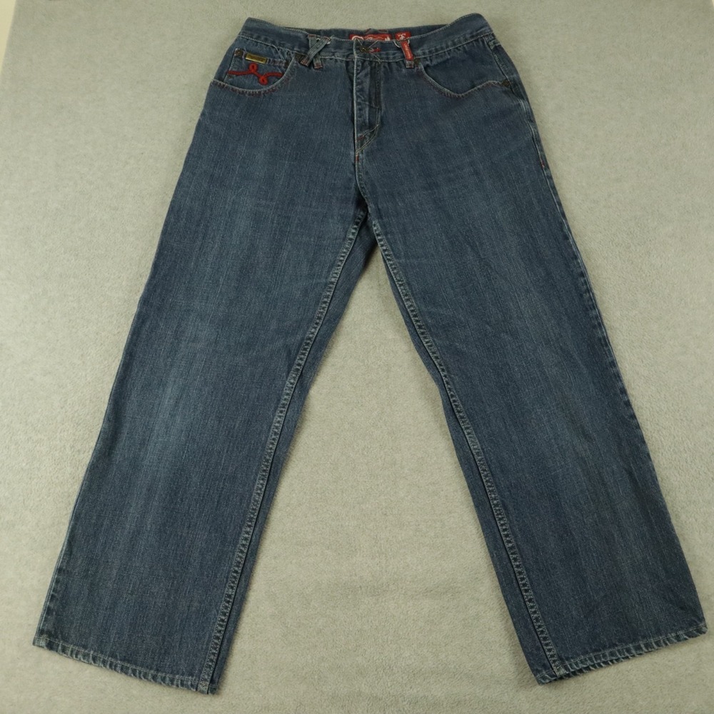 LRG Lifted Research Group Jeans Mens 34‎ Relaxed Straight 5-Pocket Denim Blue
